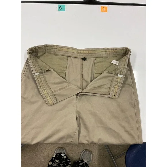 Men's Khaki Cabela's Outfitter Series Pants Adjustable Waist Flat Front 40 X 34 - Picture 4 of 12